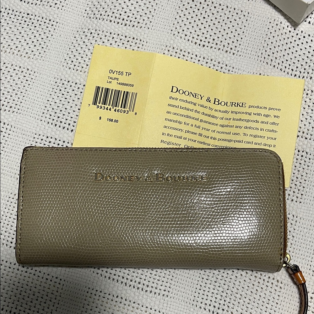 Dooney & Bourke Taupe Textured Wallet